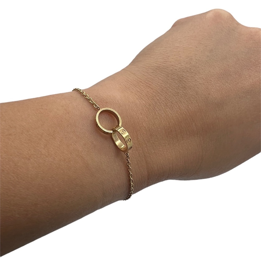 18kt 4.35 grams Yellow Gold Cartier Baby Love Bracelet.